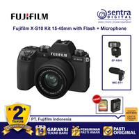 Gambar Fujifilm X-S10 Kit 15-45mm with MIC-ST1 Microphone + EF-X500 Flash dari Sentra Digital Kota Surabaya 1 Tokopedia