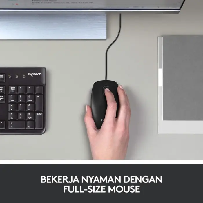 Mouse Logitech B100 Optical USB Mouse 3
