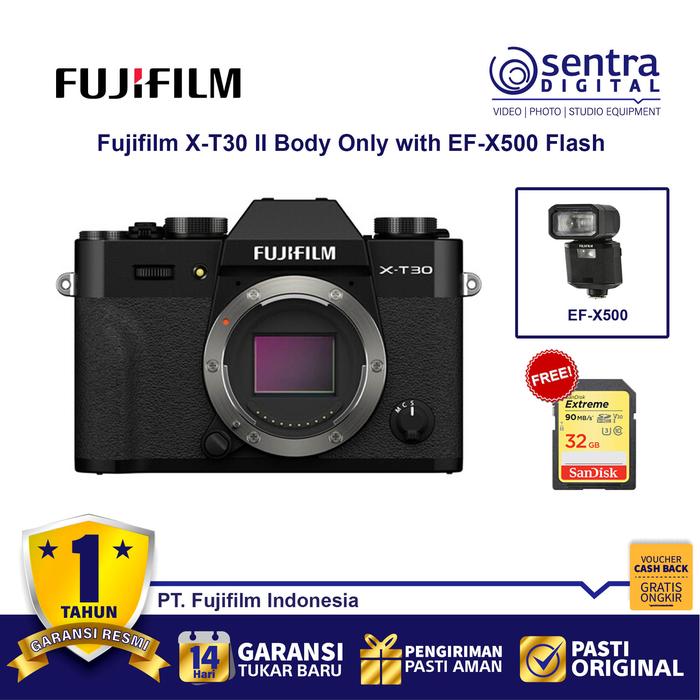 Gambar Fujifilm X-T30 II Body Only Black with EF-X500 Flash Speedlite dari Sentra Digital Kota Surabaya Tokopedia