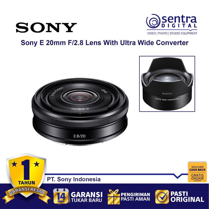 Gambar Sony E 20mm F/2.8 Bundling With Sony Ultra Wide Converter VCL-ECU2 dari Sentra Digital Kota Surabaya Tokopedia