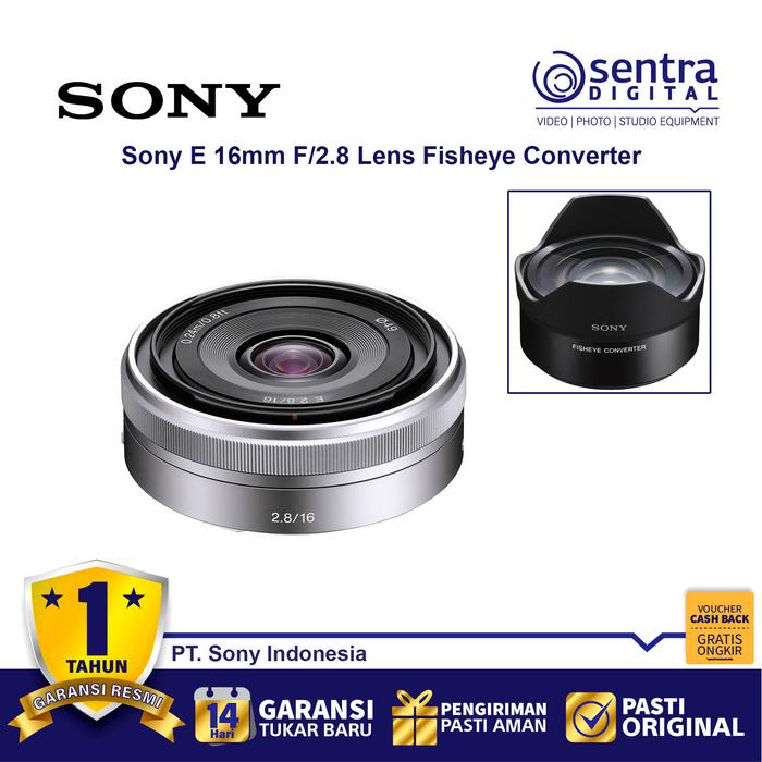 Gambar Sony E 16mm F/2.8 Lens Bundling With Sony Fish Eye Converter VCL-ECF2 dari Sentra Digital Kota Surabaya Tokopedia
