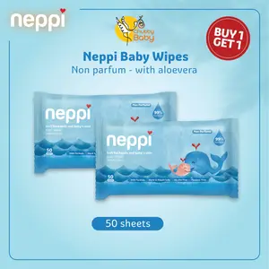 NEPPI Baby Wipes Non Parfum 50s (Buy 1 Get 1)