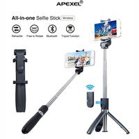 Gambar APEXEL Tongsis Selfie Tripod Mini dengan Bluetooth Shutter - APL-L01 - Black dari Astra Foto Kota Administrasi Jakarta Pusat 2 Tokopedia