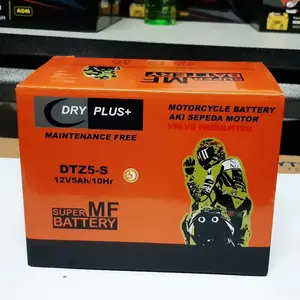 Aki motor Honda Beat/Beat/Xeon/MioGt/MiosSoul/MioJ tipe GTZ5S Merk DRYPLUS Aki Kering