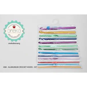 ANEKA - Hakpen (Jarum Rajut) Alumunium / Multicolor Crochet Hooks - SET