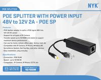 Gambar Poe Splitter Adapter With Power Input 48V To 12V 2A dari Gaming Plus Store Kota Surabaya 4 Tokopedia