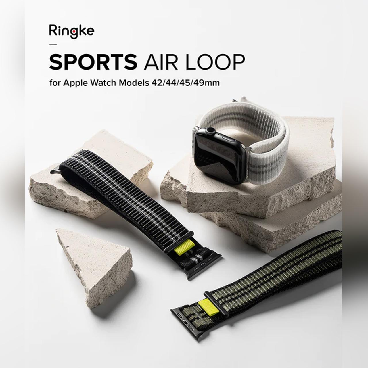 Ringke Apple Watch 49mm / 46mm / 45mm / 44mm / 42mm (Series 3 / 2 / 1) Sport Air Loop - Black AW-B-45-40