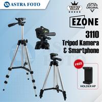 Gambar EZONE Tripod 3110 For Smartphone Hp DSLR Mirrorless Max 100cm + Holder dari Astra Foto Kota Administrasi Jakarta Pusat 2 Tokopedia