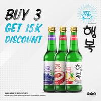 Gambar Happy Soju Buy 3 Bottle Get DISCOUNT 15 K dari Happy Soju Official Kota Administrasi Jakarta Pusat 1 Tokopedia