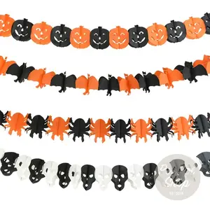 Dekorasi Halloween Garland Backdrop Jack O'Lantern 3M Hiasan Dekorasi