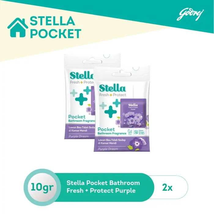 HEMATTTT STELLA POCKET BATHROOM PENGHARUM KAMAR MANDI PURPLE - ISI 2 0