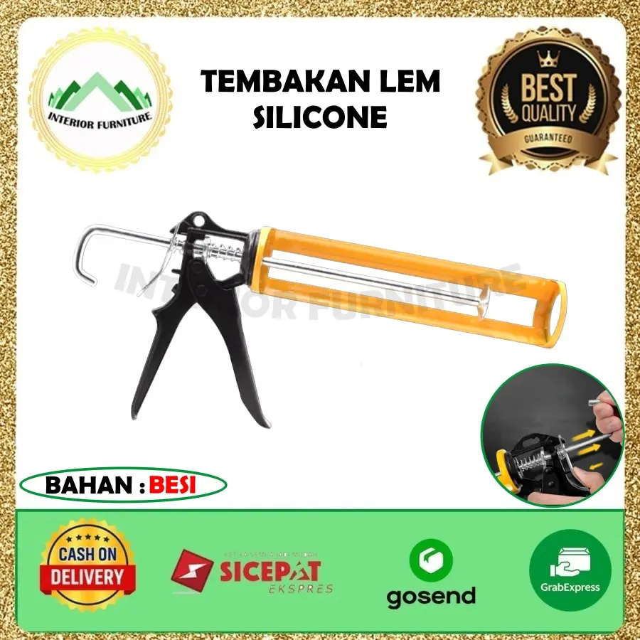 Alat Tembak Lem Botol Tebal Tembakan Sealent Kaca Orange