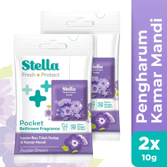 HEMATTTT STELLA POCKET BATHROOM PENGHARUM KAMAR MANDI PURPLE - ISI 2 1