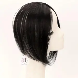 Toupee Hair Topper Hair Clip Poni Tengah Penutup Botak Penutup Uban