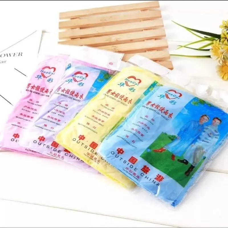 jas hujan 1x pakai pelindung hujan kecil tipis praktis disposable