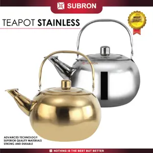 SUBRON Teko Stainless Bulat 1.2L 1.6L 2.2 Liter Tea Pot Air Panas Teh