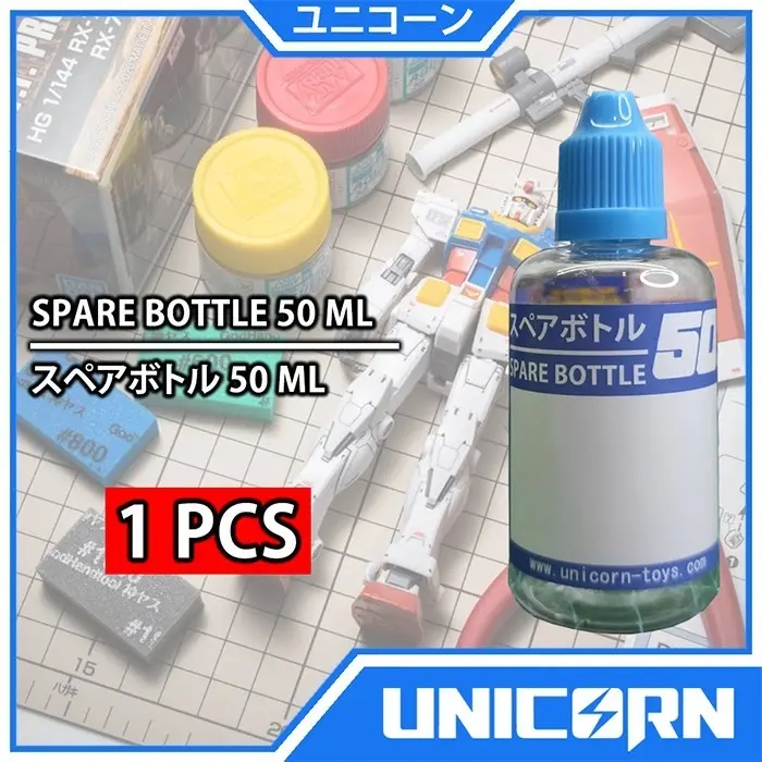 Spare Bottle 50 ML With Mixing Ball / Botol Cat  Gundam Model Kit 50ML