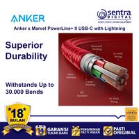 Gambar Kabel Charger Anker x Marvel PowerLine+ II USB Type C To Lightning 6ft dari Sentra Digital Kota Surabaya 2 Tokopedia