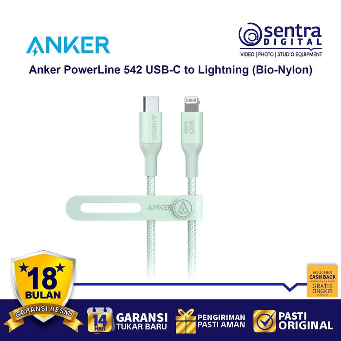 Gambar Kabel Anker 542 USB Type C To Lightning 3ft Bio-Based - A80B5 dari Sentra Digital Kota Surabaya 5 Tokopedia