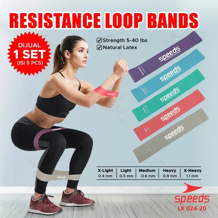 JAMINAN ASLI SPEEDS RESISTANCE LOOP BANDS YOGA BAND / KARET YOGA 0