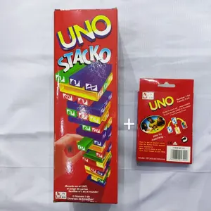 STACKO Game 7k dan Kartu Uno Mainan Uno Stacko