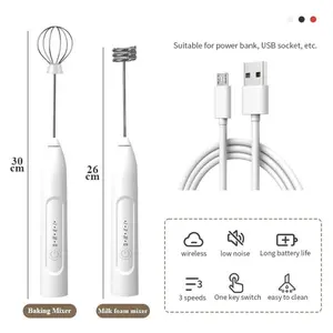Pengaduk Elektrik Hand Mixer Blender Kopi Susu Pengocok Telur Portable