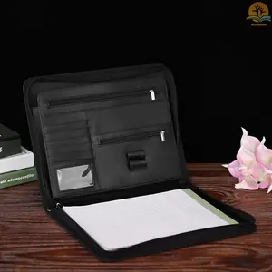Zippered Multifunctional A4 Portfolio Professional Padfolio File