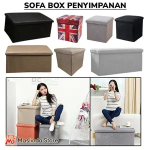 Kotak Penyimpanan Storage Box Multifungsi Model Bangku Sofa Minimalis