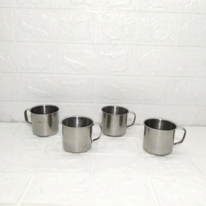 Gelas Mug Stainless Gelas Cangkir Kopi + Tutup Teh Mug Rumah Murah 4