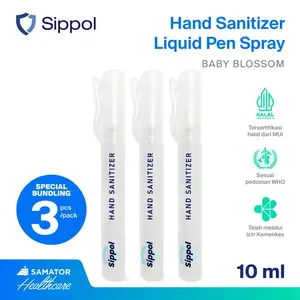 Sippol Hand Sanitizer Liquid Pen (Spray) 10 ml (1 pack isi 3 pcs)