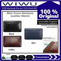 Gambar Sleeve Macbook Pro Air 13 14 Inch M1 WIWU Skin Croco Genuine Leather - Blue, Macbook 14 Inch dari Supcase Official ID Kota Administrasi Jakarta Barat 2 Tokopedia