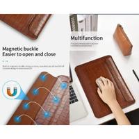 Gambar Sleeve Macbook Pro Air 13 14 Inch M1 WIWU Skin Croco Genuine Leather - Blue, Macbook 14 Inch dari Supcase Official ID Kota Administrasi Jakarta Barat 4 Tokopedia