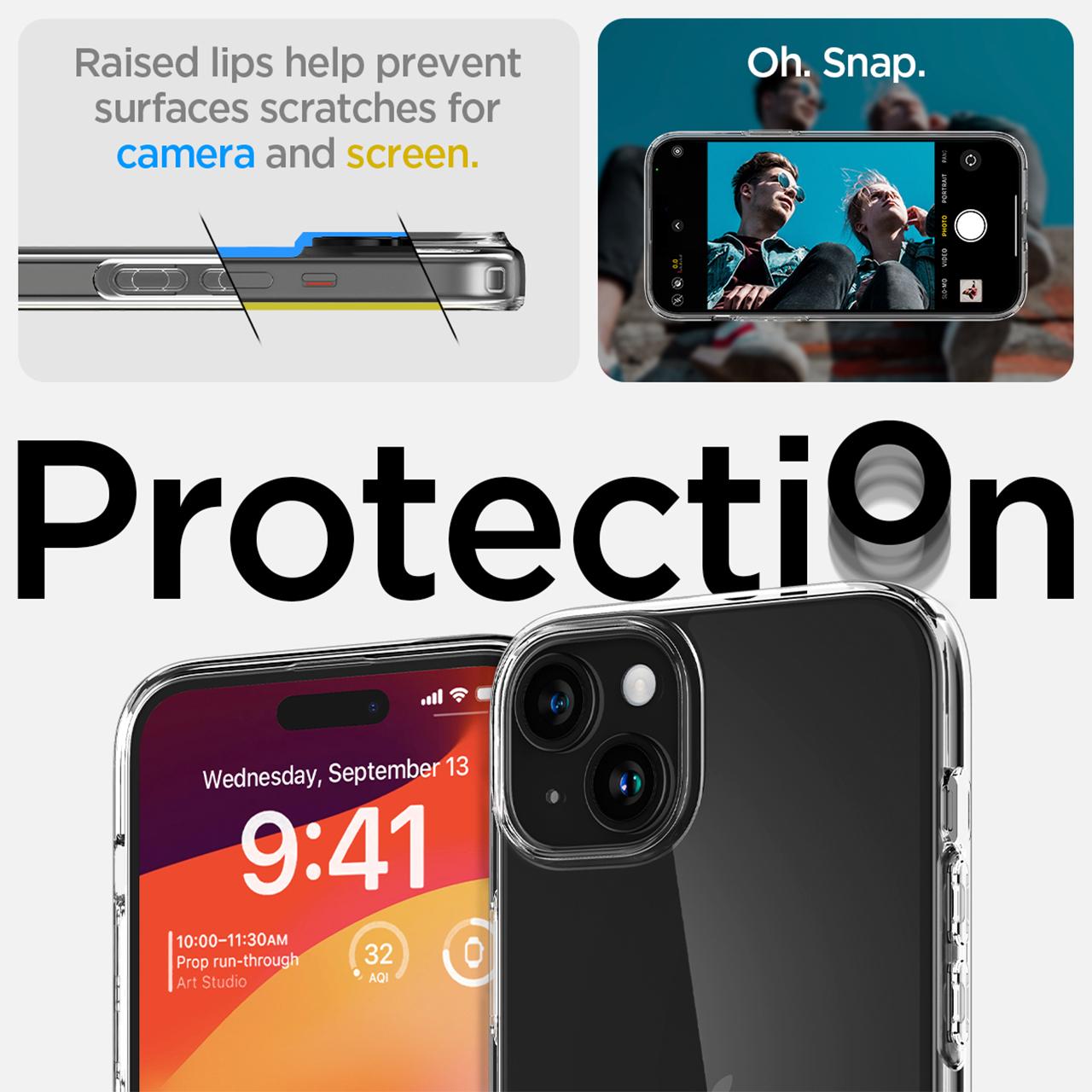 Spigen iPhone 15 Pro Max Case Crystal Flex - Crystal Clear ACS06443 (Offline SKU)