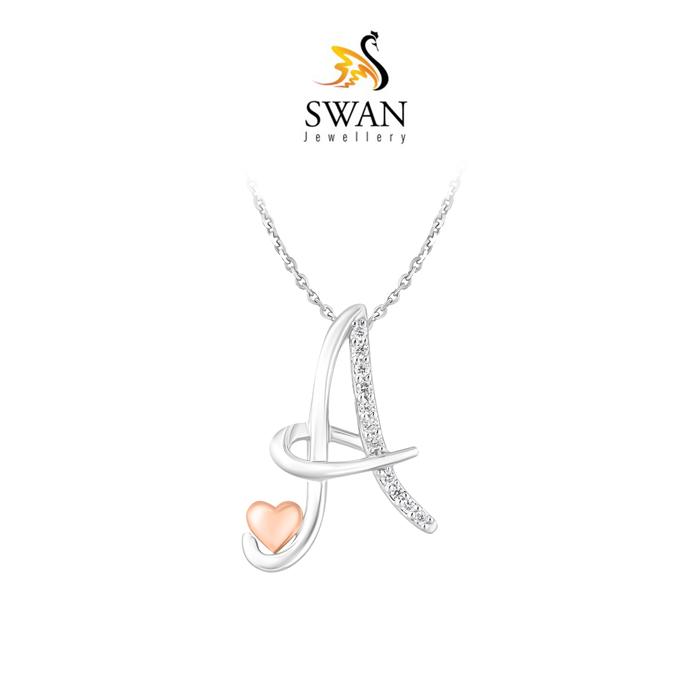 Gambar Liontin Alphabet Love Series Swan Jewellery - G dari Swan Jewellery Kota Administrasi Jakarta Selatan Tokopedia