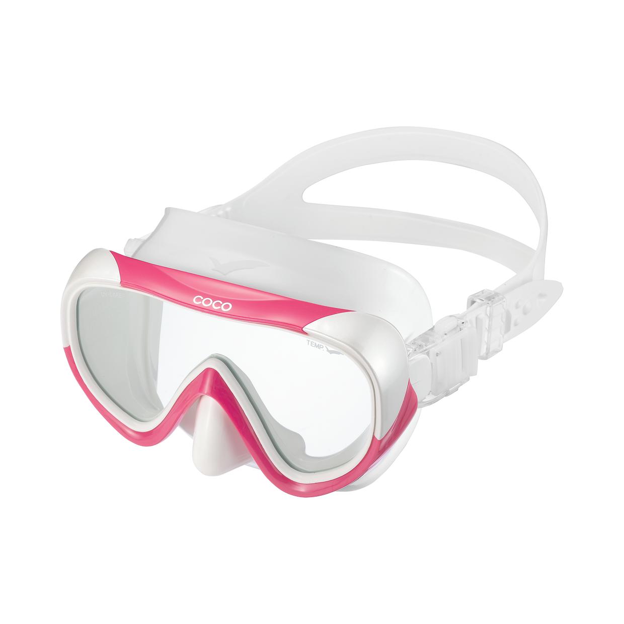 Diving Mask Gull Coco White Silicone Holi Pink