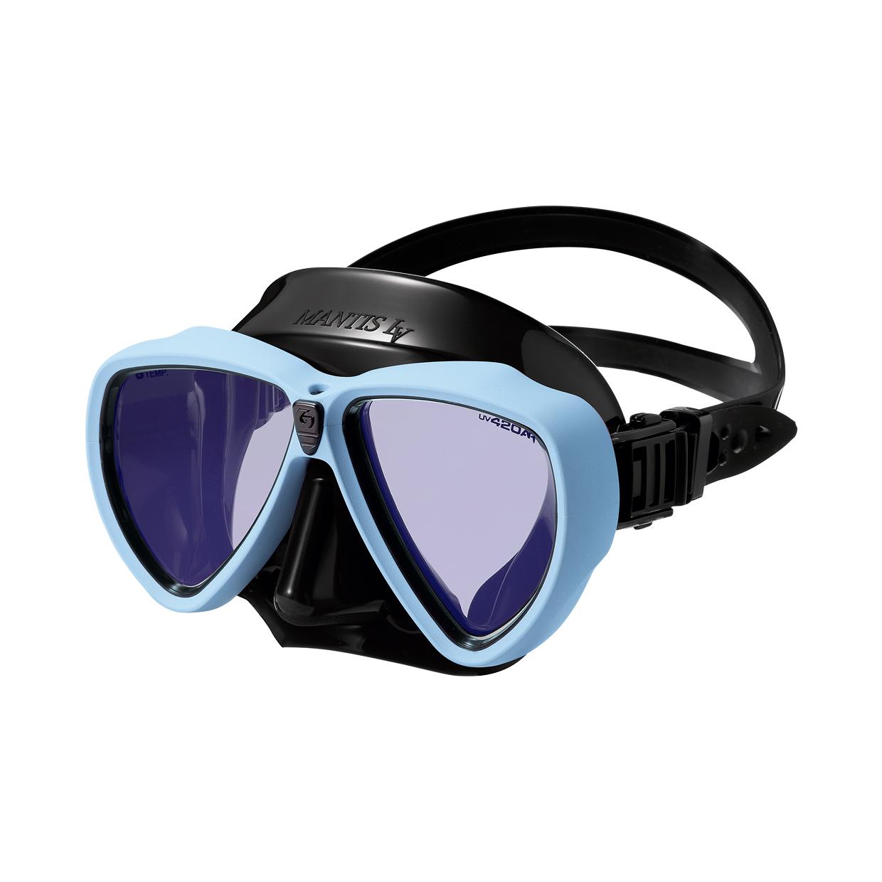 Diving Mask Gull Mantis LV Bk Silicone UV420+AR CUT Sora Nezumi Gray