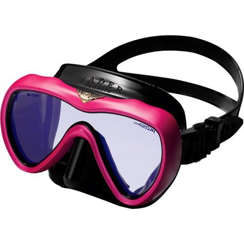 Diving Mask Gull Vader Fanette Black Silicone UV420+AR CUT Holi Pink
