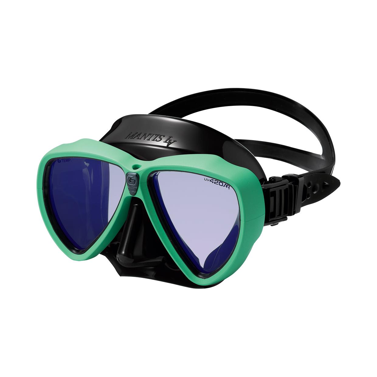 Diving Mask Gull Mantis LV Bk Silicone UV420+AR CUT Easter Green