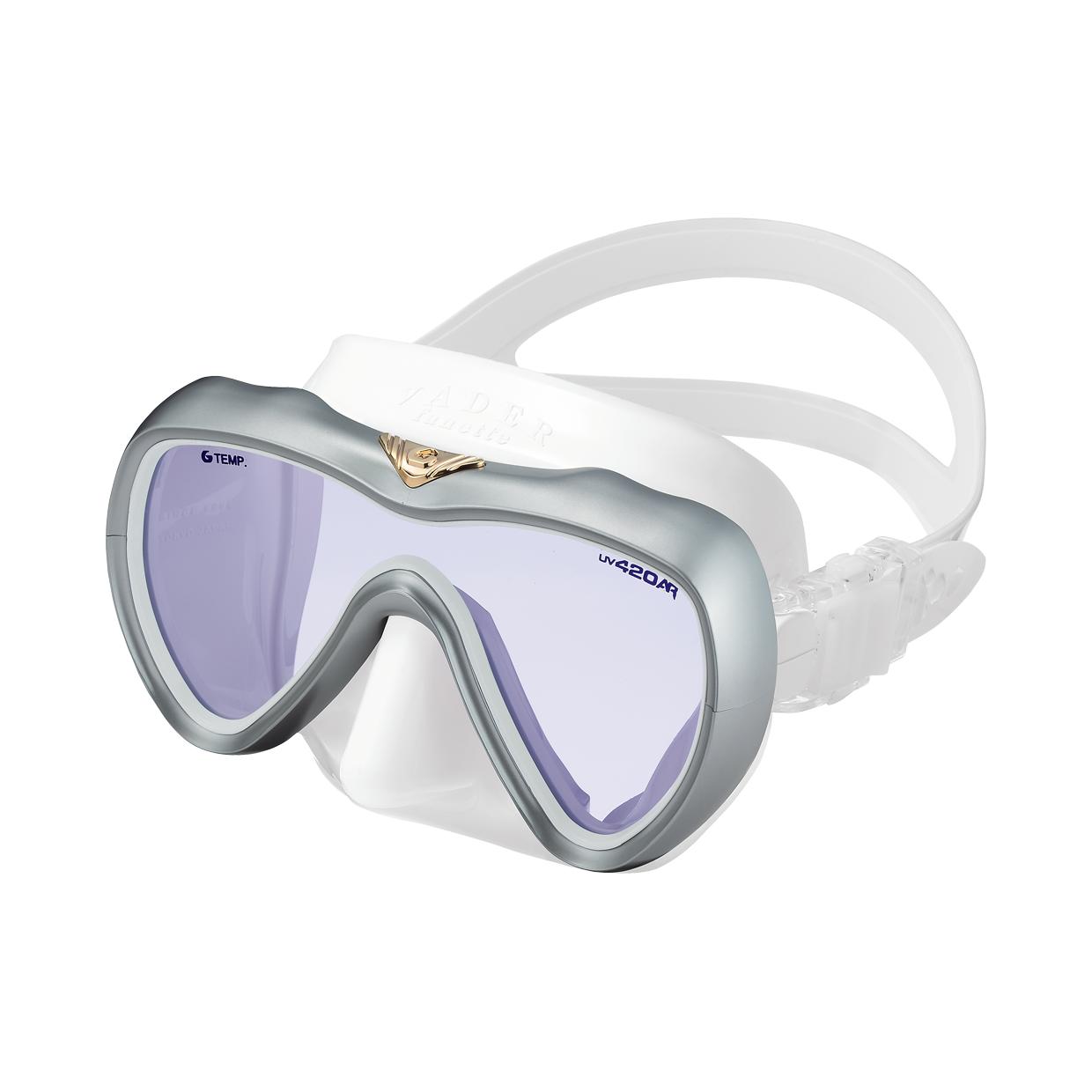 Diving Mask Gull Vader Fanette Wt Silicone UV420+AR CUT Samba Silver