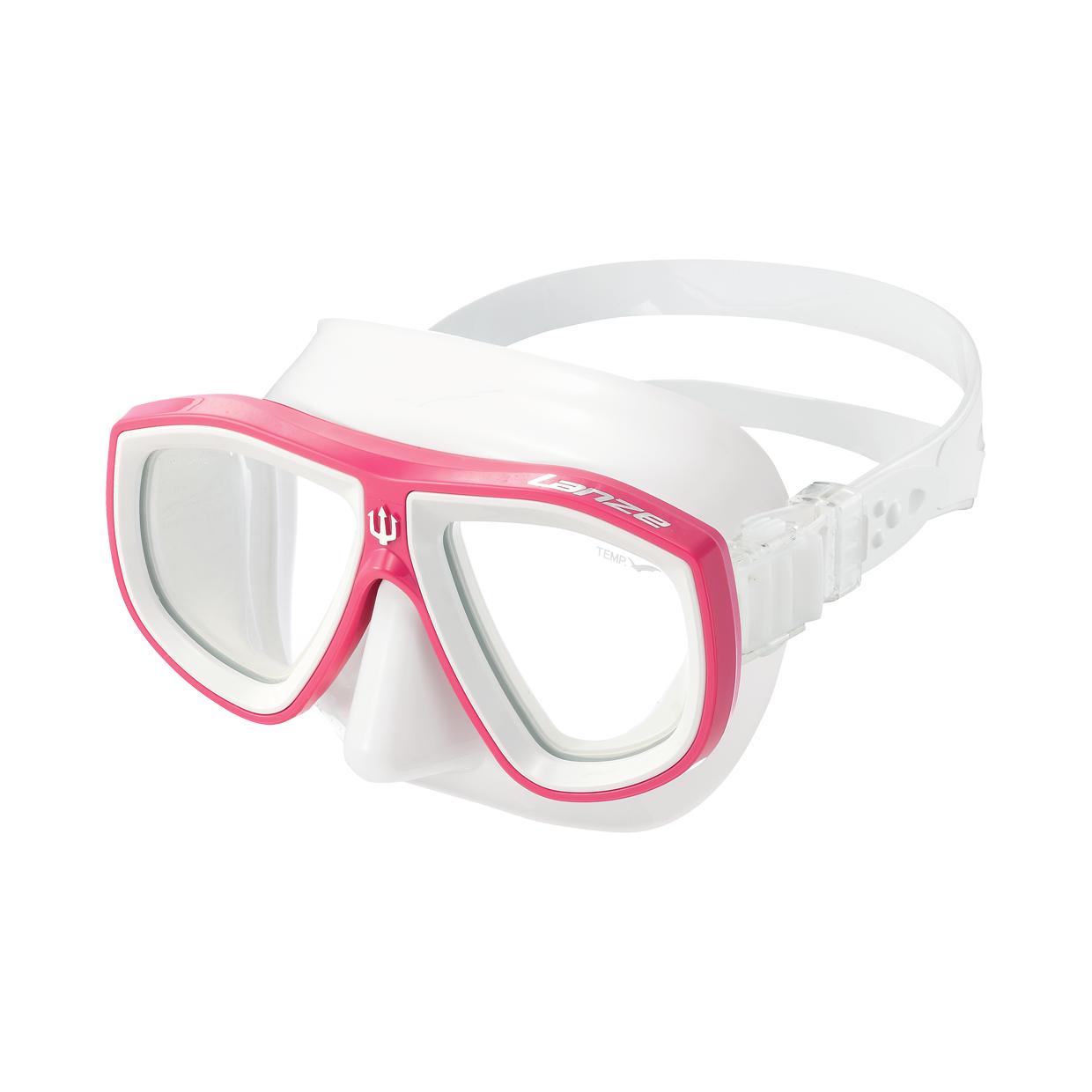 Diving Mask Gull Lanze White Silicone Holi Pink - White