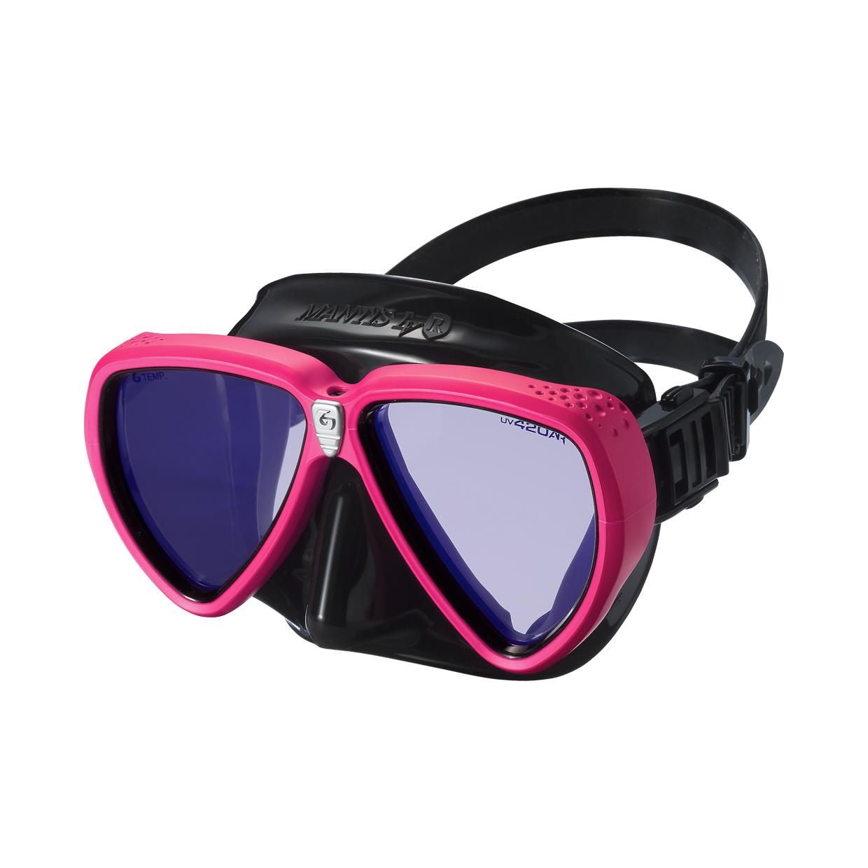 Diving Mask Gull Mantis LVR Bk Silicone UV420+AR CUT Holi Pink