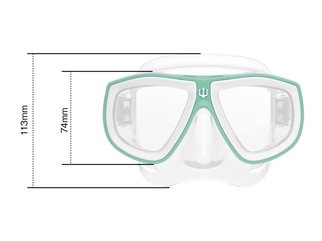 Diving Mask Gull Lanze Clear Silicone Easter Green