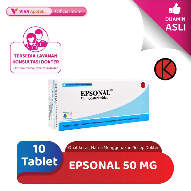 Epsonal 50 mg / Eperisone HCl / Kejang Otot (10 Tablet)