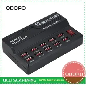USB Power Adapter 10 Port 12A Fast Charging Multi
