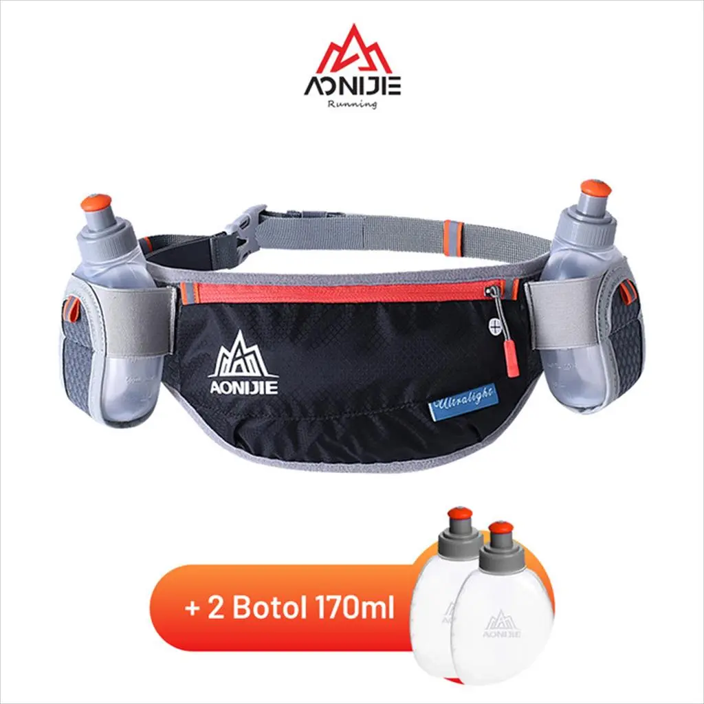 Aonijie Waist Bag E882 Tas Pinggang with Bottle - Black