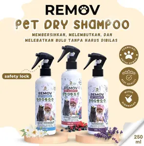 Remov Dry Shampoo 250ml - Shampoo Kucing Tanpa Bilas