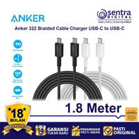 Gambar Kabel Charger Anker 322 USB C to USB Type C Cable 6ft Braided - A81F6 dari Sentra Digital Kota Surabaya 1 Tokopedia