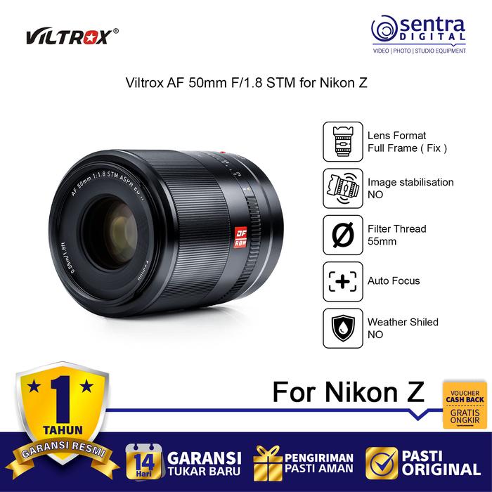 Gambar Viltrox AF 50mm F/1.8 STM Lens for Nikon Z-Mount dari Sentra Digital Kota Surabaya Tokopedia