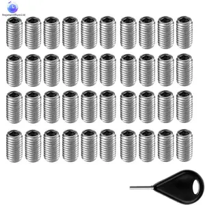 50pcs Sekrup Sirip Papan Surfing Stainless Steel Silver Stripped Surf