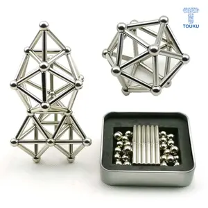 ZY Mainan Magnetik Steel Metalic Stick and Bucky Balls - 005 [Silver]